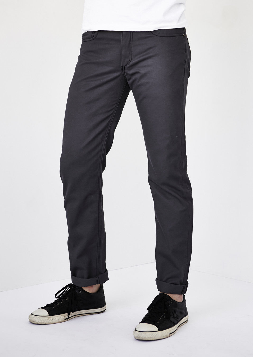 The Johnny in Graphite Chino Twill