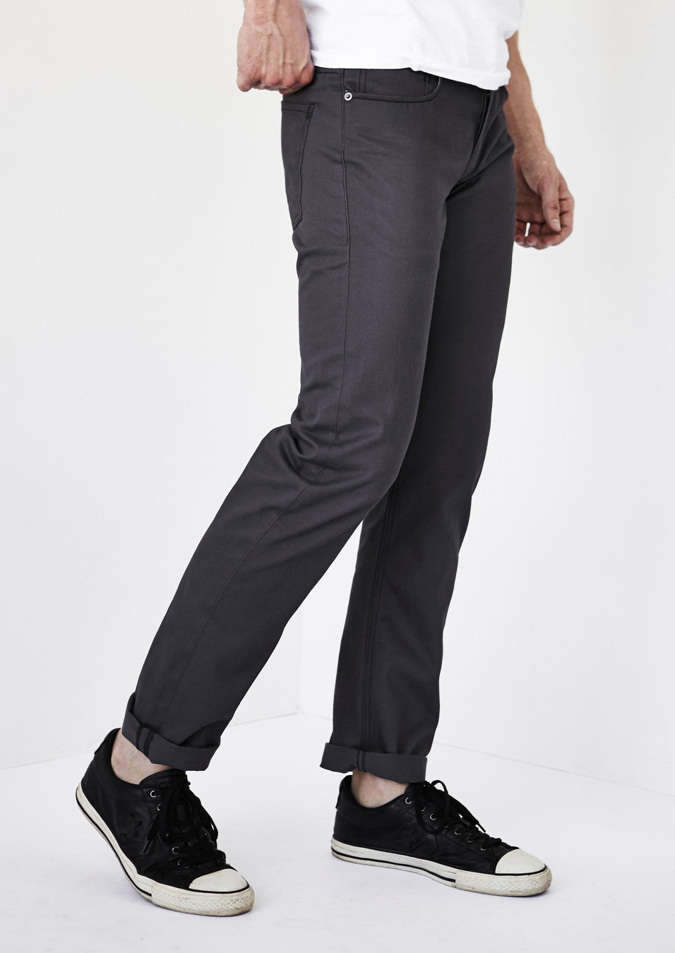 The Johnny in Graphite Chino Twill