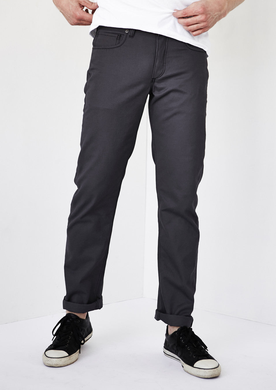 The Johnny in Graphite Chino Twill