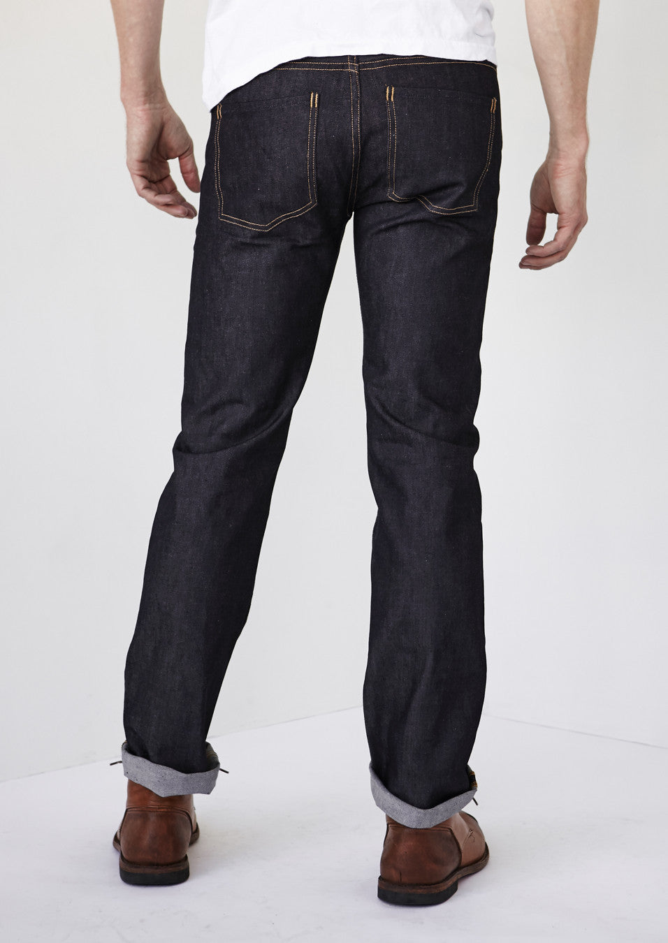 The Weekender in Stretch Raw Denim